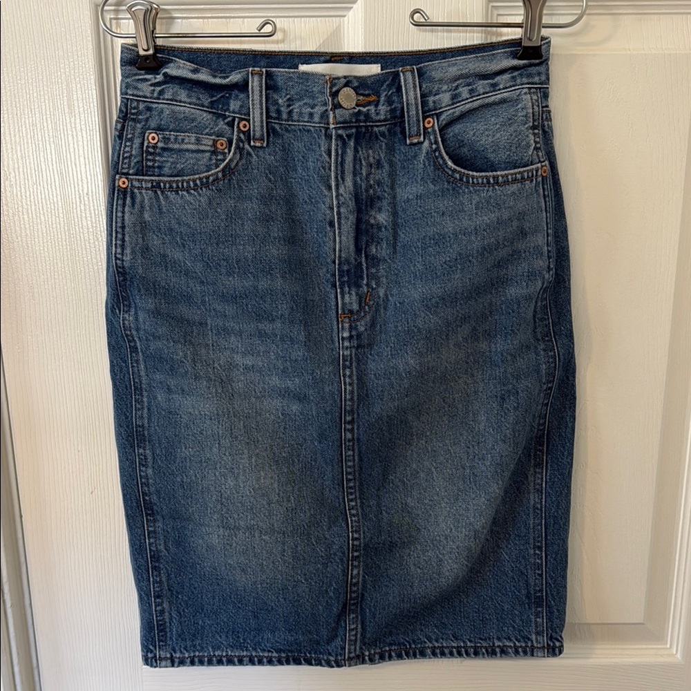 Aritzia Denim Forum Pencil Skirt